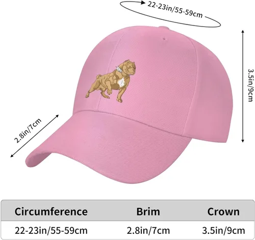 Vista 5 de American Bully - Gorra de béisbol para hombre y mujer, sombrero de papá ajustable clásico
