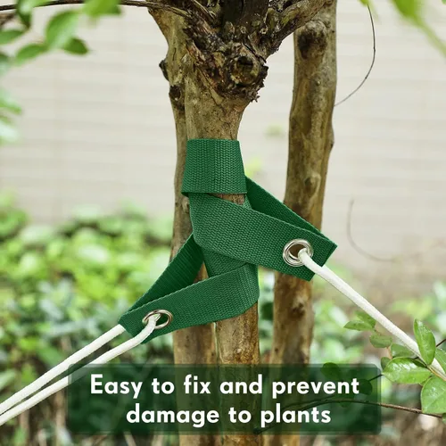Vista 6 de 48 correas de soporte de árbol de 15.7 pulgadas para estacar, lazos de árbol para estacas de árboles recién plantados rectos y protección contra