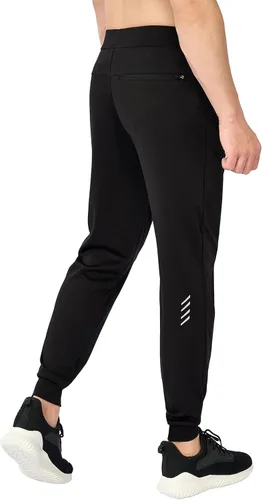 Vista 2 de MELOO Men's Fleece Lined Pants - Water Resistant Sweatpants Hiking Warm Joggers Winter Workout Pants Zipper Pockets