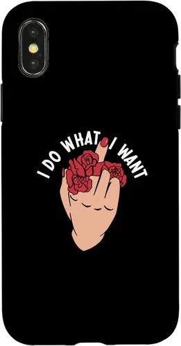 Vista 5 de I Do What I Want Middle Finger Flowers Women Case for iPhone 16