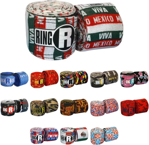Vista 10 de Ringside Apex 180” Boxing Hand Wraps Pair - Durable, Elastic Training Wraps with Hook & Loop Closure, Multi-Color Options, Perfect for MMA, Muay