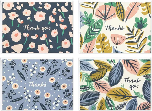 Vista 5 de Hallmark Surtido de Tarjetas de Agradecimiento, Flores Rústicas y Surtido de Tarjetas de Agradecimiento, Florales Pintados