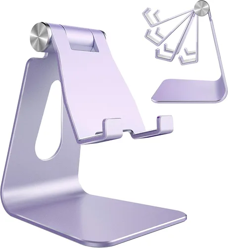 Vista 10 de CreaDream Soporte Ajustable para Teléfono Celular, Soporte para Teléfono, Cuna, Base, Soporte, Soporte de Escritorio de Aluminio Compatible
