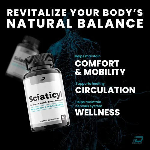 Vista 2 de Sciaticyl Cápsulas – Sciaticyl Advanced Suplemento Natural Blend Formula para mantener niveles saludables y fuerza extra (1 paquete - 60 cápsulas)