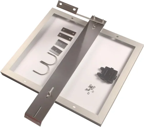 Vista 5 de Kit de montaje en poste para paneles solares de 30 W a 60 W, kit de soporte de montaje de aluminio ajustable resistente con accesorios
