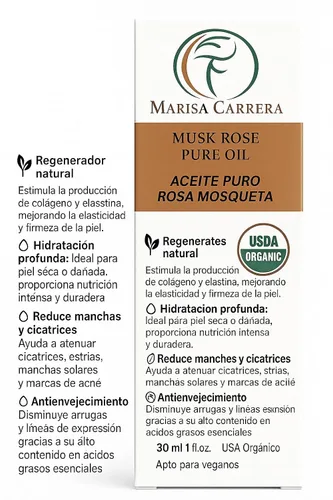 Vista 7 de Aceite de rosa mosqueta 100% orgánico certificado para cultivo/Aceite Puro De Rosa Mosqueta, 1.0 fl oz / 1 onza líquida cura, líneas finas