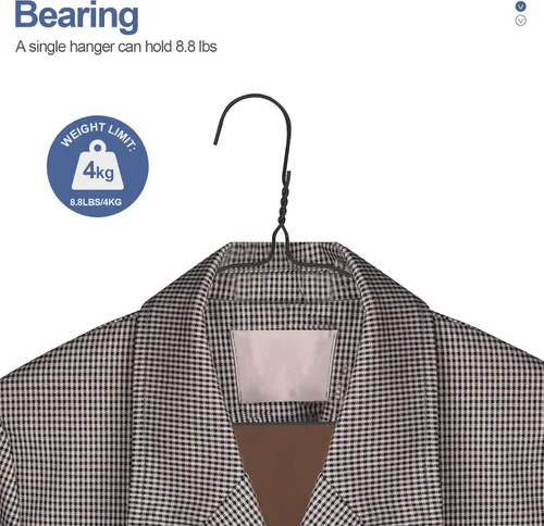 Vista 6 de SPECILITE Perchas de Alambre Paquete de 50, Perchas de Alambre de Metal para Ropa a Granel para Abrigos, Perchas de Metal que Ahorran Espacio
