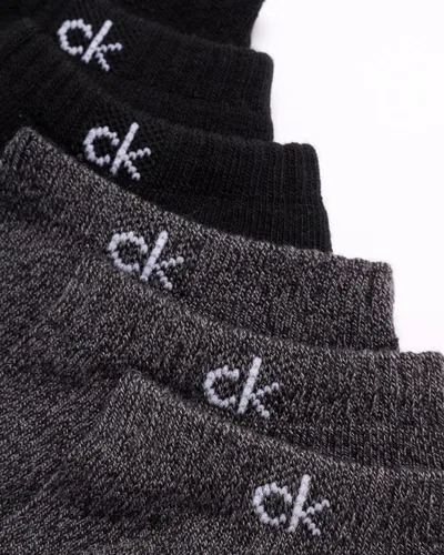 Vista 9 de Calvin Klein Calcetines para hombre, mezcla de algodón, acolchados, sin talla, forro de calcetines atléticos (6 unidades)