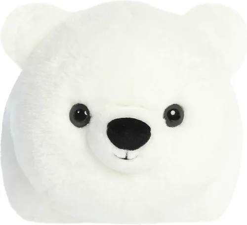 Vista 2 de Aurora® Adorable Spudsters™ Penni Polar Bear™ - Animal de peluche - Abrazos reconfortantes - Compañeros juguetones - Blanco 11 pulgadas