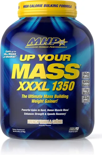 Vista 3 de Maximum Human Performance MHP UYM XXXL 1350 Ganador de Peso para Construcción de Masa Muscular, con 50g de Proteína, Altas Calorías, 11g de BCAAs