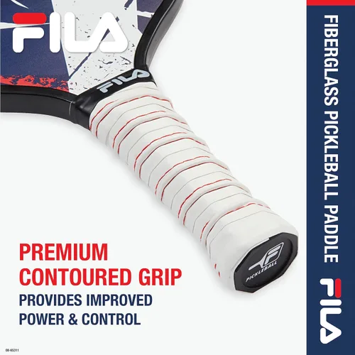 Vista 5 de FILA Accessories - Paleta de pickleball de fibra de vidrio, fibra de vidrio con núcleo de polipropileno de panal, agarre ligero y cómodo, bonitas