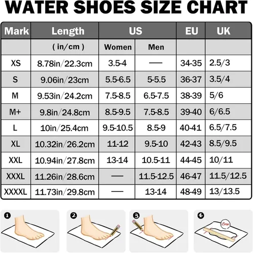 Vista 6 de JOTO - Zapatos de agua para mujeres, hombres y niños, sensación de ir descalzo, secado rápido, calcetines acuáticos, zapatos de playa
