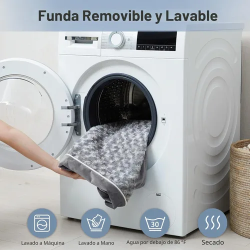 Vista 5 de WNPETHOME Camas ortopédicas lavables XL extra grandes para perros mayores Gris