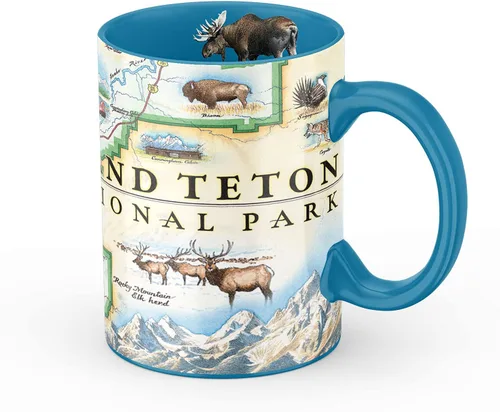 Vista 10 de Taza de cerámica con mapa de 1000 islas de Xplorer Maps (16oz) – Taza de café libre de BPA para bebidas frías y calientes – Perfecta para oficina