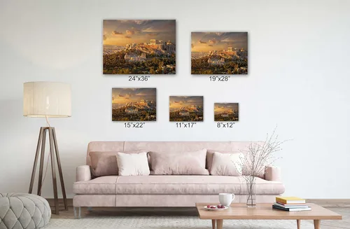 Vista 2 de SpiritualHands Lienzo decorativo para pared, diseño de lugares famosos del patrimonio mundial, carteles enmarcados escénicos, paisajes modernos, 01