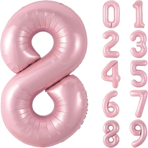 Vista 165 de Globos gigantes de números negros de 40 pulgadas, globos de aluminio de Mylar con helio para cumpleaños, globo número 0 para decoración de fiestas