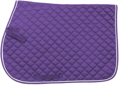 Vista 4 de Tough 1 EquiRoyal - Almohadilla cuadrada acolchada de algodón para silla inglesa Negro
