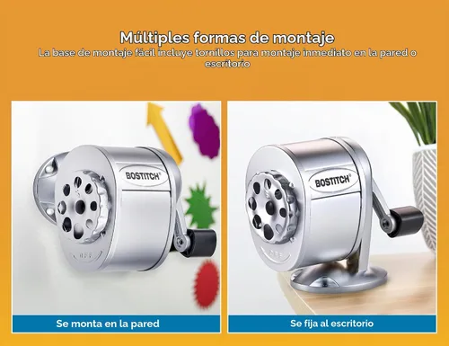 Vista 2 de Bostitch Sacapuntas manual de metal, plateado (MPS1-CH)