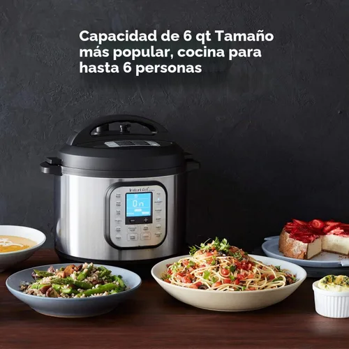 Vista 5 de Instant Pot NOVA 6 Olla a presión de 6 cuartos de galón, acero inoxidable/negro