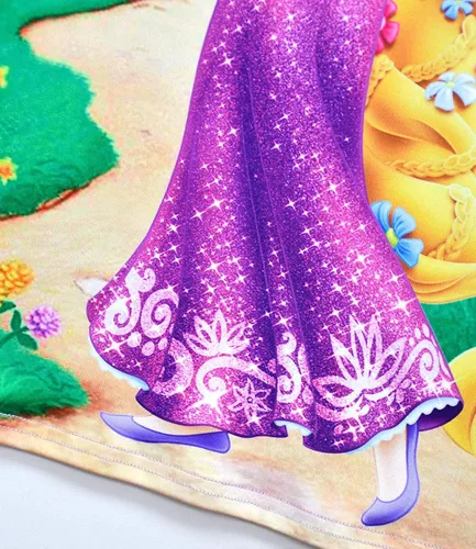 Vista 4 de AOVCLKID Vestido de princesa para niñas pequeñas, vestido casual de verano con estampado de dibujos animados