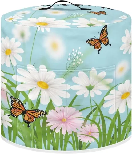 Vista 38 de Cubierta antipolvo para olla a presión con estampado floral de pájaros, compatible con 3 cuartos de galón, cubierta antipolvo instantánea duradera
