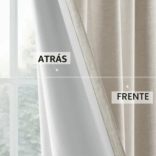 Vista 7 de MIULEE Cortinas de Lino Natural con Pliegues Pinzados Opacas de 84 Pulgadas de Largo, Cortinas con Pliegues Pinzados con Ganchos para Dormitorio