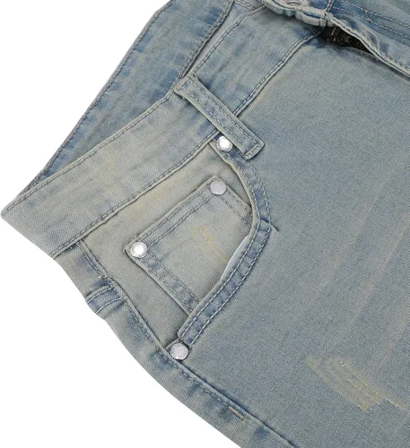Vista 3 de CHERALKEST Jeans de mezclilla ajustados para hombre