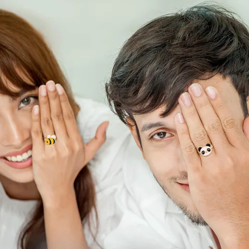 Vista 6 de Juego de 9 anillos giratorios giratorios para ansiedad, anillos giratorios para ansiedad, apilables, giratorios, calmantes, ajustables para mujeres