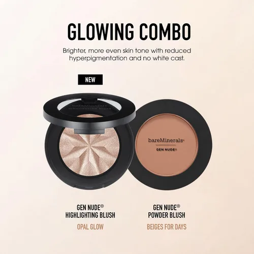 Vista 15 de bareMinerals Gen Nude - Rubor resaltador, color malva brillante, 0.14 oz