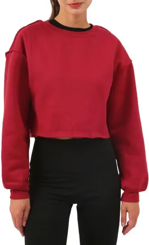 Vista 2 de Amazhiyu - Sudadera corta de manga larga para mujer con forro polar