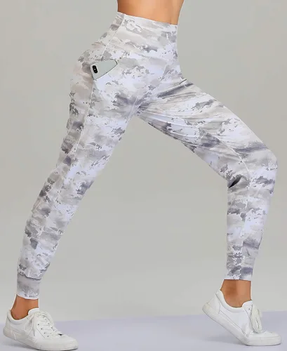 Vista 121 de Oalka - Pantalones deportivos para mujer, con cintura alta y bolsillos, para hacer deporte, yoga y entrenar