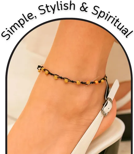 Vista 118 de Amazing Gemstone Crystal Anklet Ankle Bracelets for Women - Waterproof Beaded Healing Crystal Anklets, Plus Size Chakra Gemstone Bead Anklet