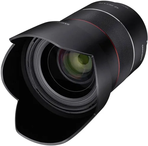 Vista 3 de Samyang SYIO3514-E AF 1.378 in f1.4 Lente de marco completo para cámaras Sony E/FE Mount - Enfoque automático, gran angular, apertura rápida F1.4