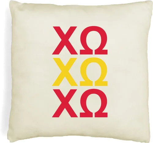 Vista 24 de sockprints Alpha Chi Omega - Funda de almohada con letras griegas de 18 x 18 pulgadas, fundas de almohada para hermandad de hermandad, almohada