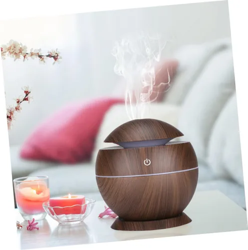 Vista 9 de FRCOLOR Mini humidificador de aire Difusor de agua alimentado por USB con iluminación para oficina en casa, funcionamiento silencioso, diseño