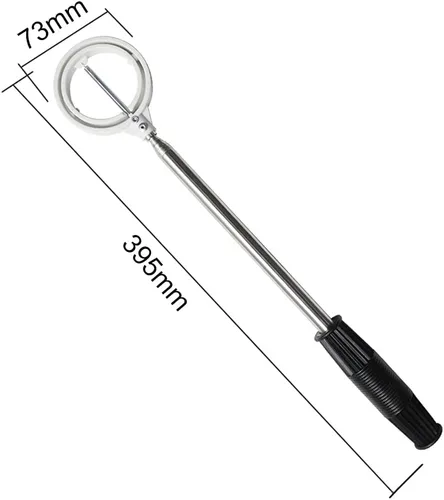 Vista 2 de Recuperador de pelotas de golf o herramienta de recogida con extensible automático, inoxidable para arbusto de agua blanco amarillo 2 colores regalo