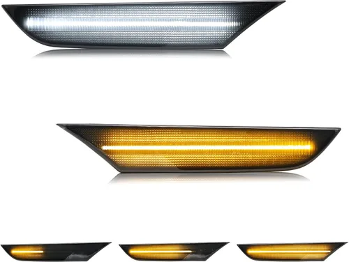 Vista 11 de Luz LED Blanca de Marcador Lateral del Parachoques Delantero Compatible con G35 Coupe 2003-2007 /Skyline V35 Coupe 2002-2007, Reemplaza