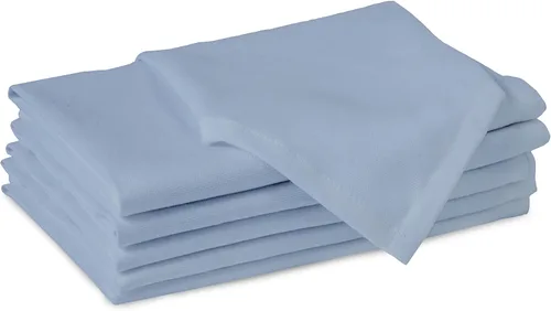 Vista 76 de Encasa XO Juego de 12 servilletas de tela de cóctel Servilletas de mesa de algodón puro Tamaño (9 x 9 pulgadas) B gris sólido Lavable a