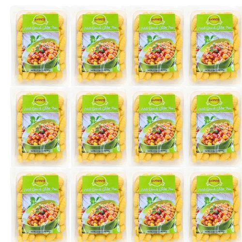 Vista 11 de Sanniti Gnocchi de papa italianos sin gluten, 17.5 oz (500 g) Auténticas albóndigas italianas Hecho en Italia Pasta de papa tierna Comida