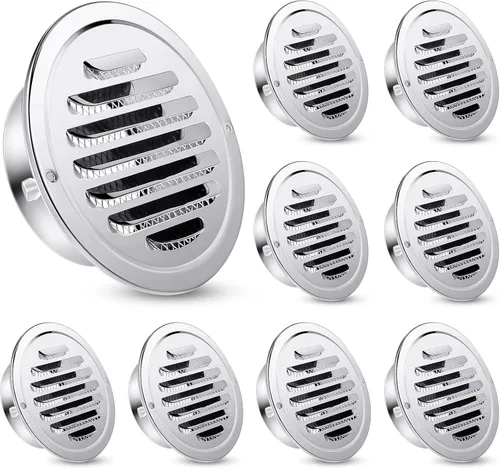 Vista 28 de Zonon 1 pieza de rejillas de ventilación de sofito de acero inoxidable de 4 pulgadas, cubierta de ventilación redonda para secadora con pantalla