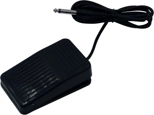 Vista 2 de Pedal de pie, interruptor de pedal de pie, fuente de alimentación, control de pedal con cable de clip para máquina, cuadrado de plástico