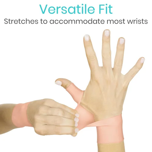 Vista 5 de Vive Muñequera de gel para pulgar (par) – Soporte de mano Cool Wrap para artritis Dequervains Tenosinovitis, dolor articular esguince, estabilizador