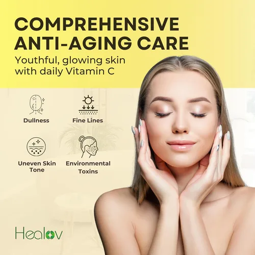 Vista 6 de Set de cuidado de la piel con vitamina C – Limpiador facial hidratante, exfoliante corporal, crema facial y suero antienvejecimiento – Vit C reduce