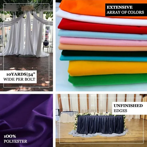 Vista 2 de Efavormart - Perno de tela de poliéster negro para banquetes de boda, restaurante, venta al por mayor, para fiestas, eventos, decoración, artes