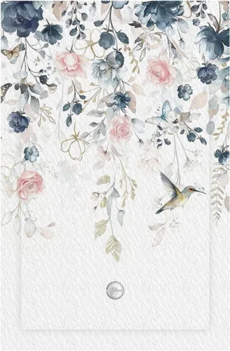 Vista 108 de Decorative Outlet Covers Blue Background White Cat Daisy Floral 2-Gang 1-Gang Wall Plate Single Toggle/Rocker Farmhouse Style Light Switch Covers