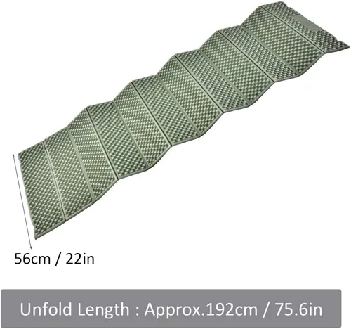Vista 5 de Luqeeg Alfombrilla de espuma ultraligera para dormir, impermeable para camping, espuma al aire libre, alfombra de camping plegable para playa