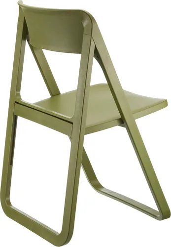 Vista 4 de Compamia Dream - Silla plegable de resina de grado comercial para exteriores, color verde oliva