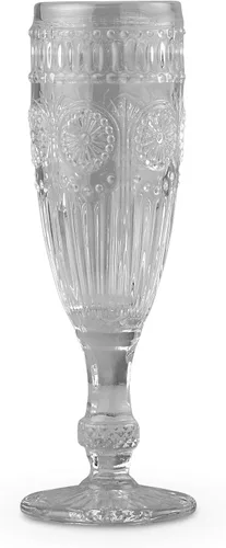 Vista 7 de WEDDINGSTAR Copa de Champán de Estilo Vintage de Vidrio Prensado 6oz - Azul