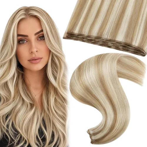 Vista 88 de Moresoo Extensiones de cabello humano real para coser, color negro natural