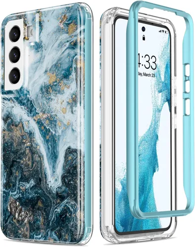 Vista 9 de Esdot Funda para Samsung Galaxy S22, Grado Militar Aprobada en Prueba de Caída de 21 pies, Cubierta Resistente con Diseños de Moda para Mujeres
